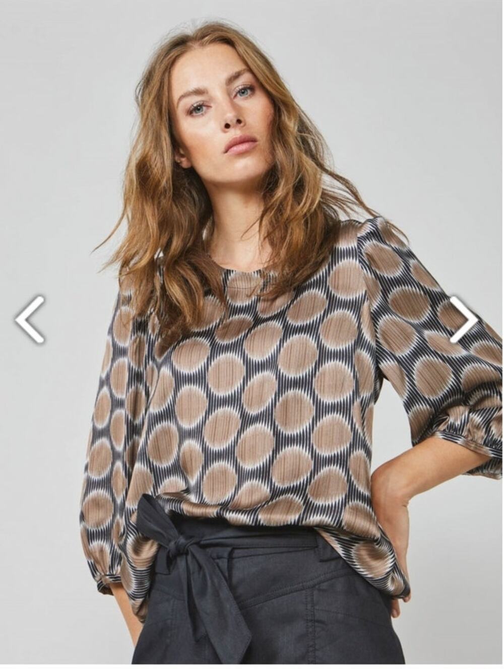 Summum Woman Amsterdam Puff Sleeve Blouse Size 40 US 10 NWOT